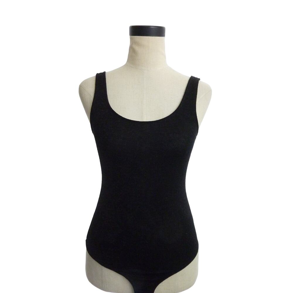 Zara Black Semi Sheer Glitter Sparkle Bodysuit One piece